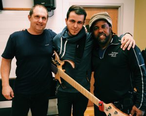 Christopher Bolte at Berklee with Joe Santerre and Victor Wooten